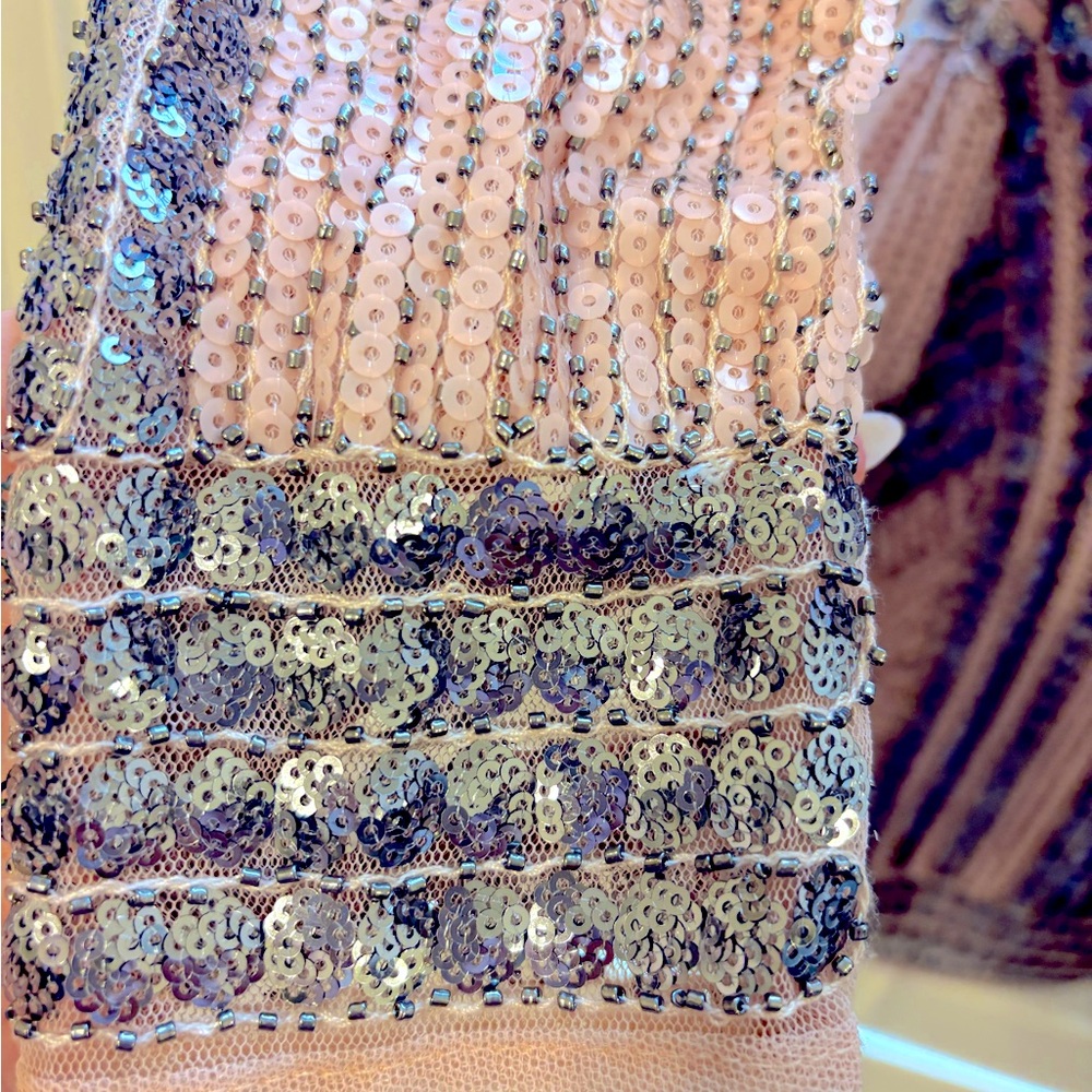 Lulus Pink & Silver Sparkle cocktail dress - Picture 5 of 7